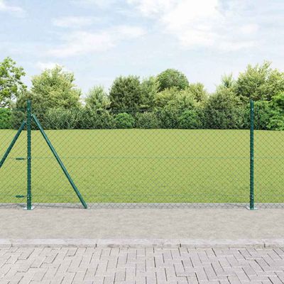 vidaXL Zvarené drôtené pletivo s betónovým základom 0,8 x 25 m Zelená