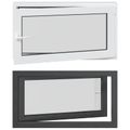 vidaXL Otočné a sklopné okno do suterénu RISOR 110 x 70 cm PVC a sklo