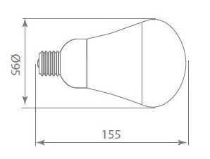 LED žiarovka E27 B95 40 SMD 18W, teplá biela LED žiarovka E27 B95 40 SMD 18W, teplá bílá