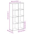 vidaXL Deliaca stena Knižnica biela 69,5x29x137,5 cm, umelé drevo