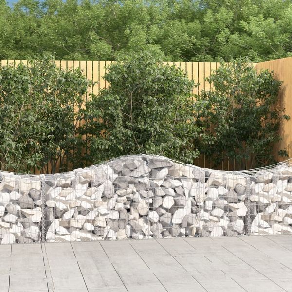 vidaXL Oblúkový gabionový kôš 10 ks 200x50x60/80 cm pozinkované železo