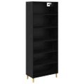 vidaXL Highboard Čierny dub 69,5 x 32,5 x 180 cm Kompozitné drevo