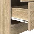 vidaXL Highboard so zásuvkou Sonoma dub 45,5 x 34 x 127 cm