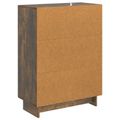 vidaXL Servírovacia skriňa Dymový dub 66 x 34,5 x 90 cm