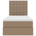 vidaXL Úložná posteľ s čelnou doskou Kapsulín 90 x 200 cm Umelá koža