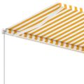 vidaXL Voľne stojaca ručne zaťahovacia markíza 400x350 cm, žlto biela