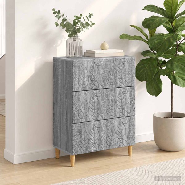 vidaXL Zásuvkový kabinet Sivý Sonoma 66 x 34,5 x 90 cm