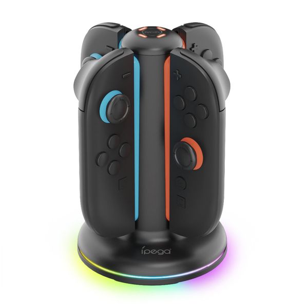iPega SW2052 Nabíjacia Stanica s RGB pre JoyCon Ovládače Nintendo Switch 2 Black