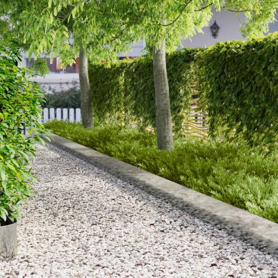 vidaXL Obrubník trávnika 10 ks 103 x 25 cm Oceľ Strieborná