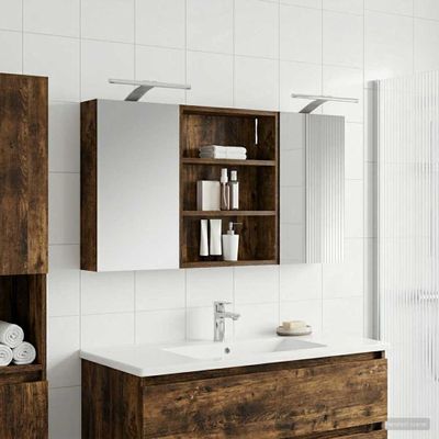 vidaXL Set kabinetov do kúpeľne s poličkou 3 pcs 100 x 10,5 x 50 cm