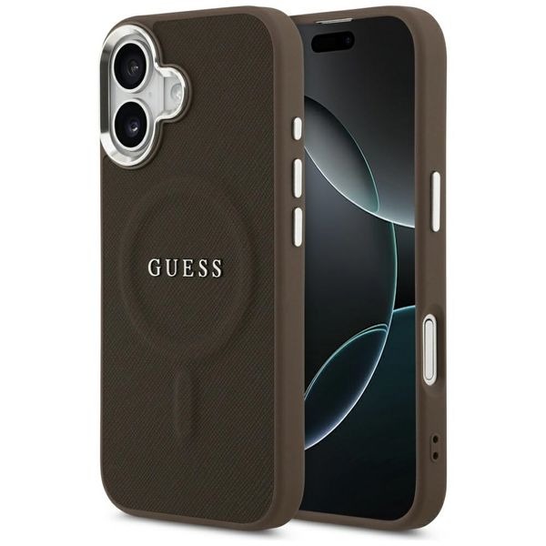 Obal Guess Classic Logo MagSafe pre iPhone 17 hnedá