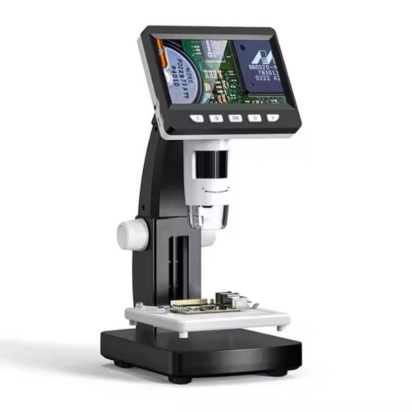 W-Star Digitálny Mikroskop LCD 4,3”, ML306B, 2MPx, 1000x, prísvit, stojan, čierna