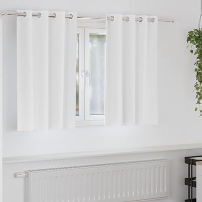 vidaXL Záclony na zatemnenie s krúžkami 2 ks Čistá biela 140 x 140 cm