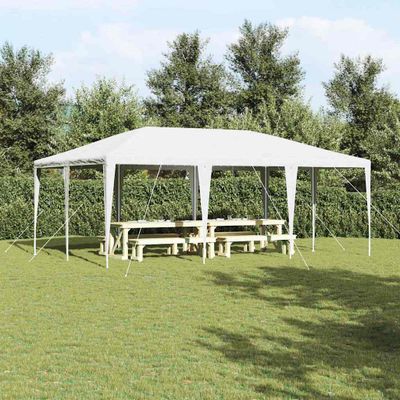 vidaXL Párty stan Biela 600 x 400 x 266 cm Polyetylén a oceľ