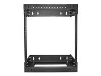 12U Adjustable Rack (RK12WALLOA) - Rozvádzač stojanový - montáž na stenu - čierna - 12U - 20"