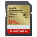 SanDisk Extreme Go SDXC karta, 64 GB, V30, 170Mb/s