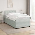 vidaXL Posteľ boxspring s matracom Svetlosivá 120 x 200 cm Zamat