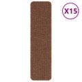 vidaXL Protišmykové schodové rohože 15 ks 75 x 20 cm Žltá PP