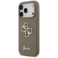 Guess Silicone Big 4G Script puzdro pre iPhone 17 Pro hnedá