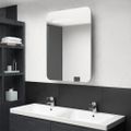 vidaXL LED kúpeľňová zrkadlová skrinka betónová sivá 60x11x80 cm