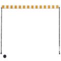 vidaXL Zaťahovacia markíza s LED 300x150 cm žlto-biela