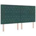 vidaXL LED box s pružinami s matracmi Tmavozelená 180 x 200 cm Zamat
