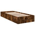 vidaXL Rám postele so skladom Dymový dub 80 x 200 cm Kompozitné drevo