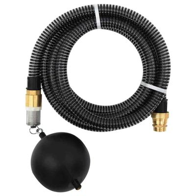 vidaXL Odsávacia hadica s mosadznými spojkami, čierna 1,1" 7 m, PVC