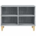 vidaXL TV stolík s drevenými nohami sivý dub sonoma 69,5x30x50 cm