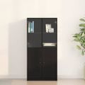 vidaXL Highboard Čierny dub 68 x 37 x 142 cm