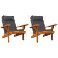 vidaXL Podušky na stoličky Adirondack 2 ks antracitové oxfordská látka