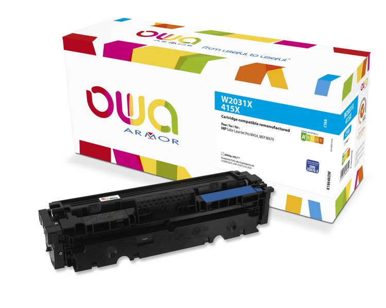 OWA Armor toner kompatibilný s HP W2031X, 415X, 6000st, modrá/cyan