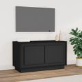 vidaXL TV skrinka čierna 80x35x45 cm spracované drevo