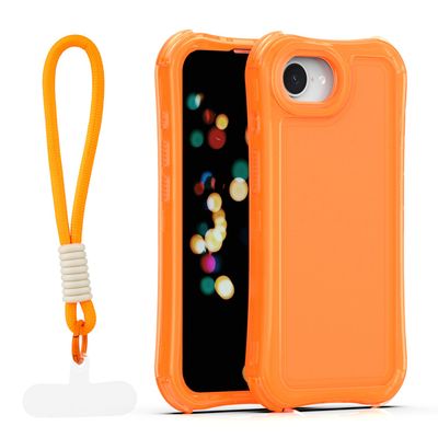 Ochranné puzdro Safepop s remienkom pre iPhone 16e / 17e oranžové