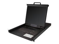 19in. LCD KVM Console (RKCONS1908K) - KVM konzola s prepínačom KVM - 8 porty - PS/2, USB - Angličtina americká (QWERTY) - 19" - pripevniteľný na regál - 1280 x 1024 - 250 cd/m² - 1000:1 - VGA - čierna - 1U