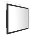 vidaXL LED kúpeľňové zrkadlo sivé 60x8,5x37 cm, akryl