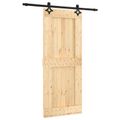 vidaXL Posuvné dvere Prírodná a čierna 85 x 210 cm