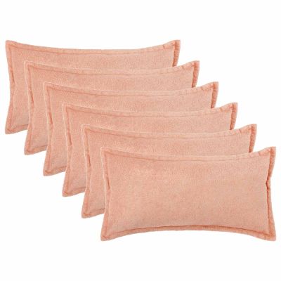 vidaXL Poťah na podložku 6 pcs HOUTEN Ružová 40 x 70 cm Bouclé