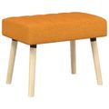 vidaXL Pruhovo prešitá lavica Tmavá žltá 60 x 40 x 45 cm Látka