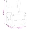vidaXL Elektrické sklápacie kreslo wingback modré látka