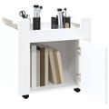 vidaXL Stolový vozík biely 60x45x60 cm Upravené drevo
