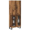 vidaXL Highboard 2 ks Staré drevo 69,5 x 34 x 180 cm