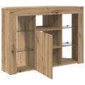 vidaXL Rohový LED TV kabinet 100x40x68cm Remeselný dub