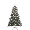 vidaXL Umelý vianočný stromček Zelená 120 cm PVC, plast a oceľ
