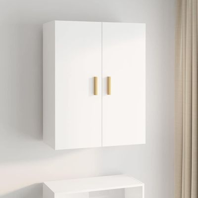 vidaXL Závesná nástenná skrinka biela 69,5x34x90 cm