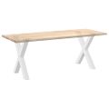 vidaXL Nohy k jedálenskému stolu v tvare X, 2 ks, biele, 70 x (72-73) cm, oceľové