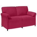 vidaXL Sada pohoviek 2 ks Víno červené Zamat