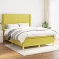 vidaXL Boxspring posteľ s matracom zelená 140x190 cm látka