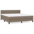 vidaXL Posteľný rám boxspring s matracom sivohned 180x200 cm látka