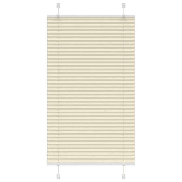 vidaXL plisovaná roleta krémová 80x150 cm Šírka látky 79,4 cm